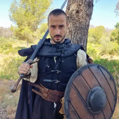 Gran guerrero posando